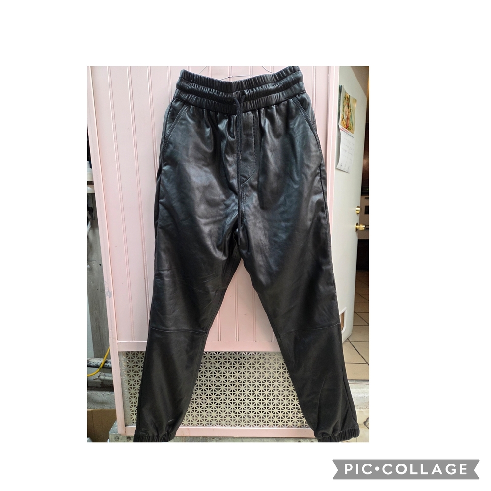All Saints Black Faux Leather Pants